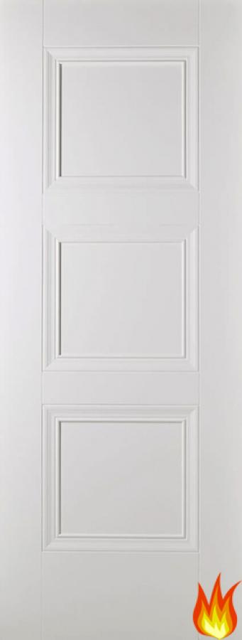 Amsterdam 3 Panel White Internal Fire Door (FD30)